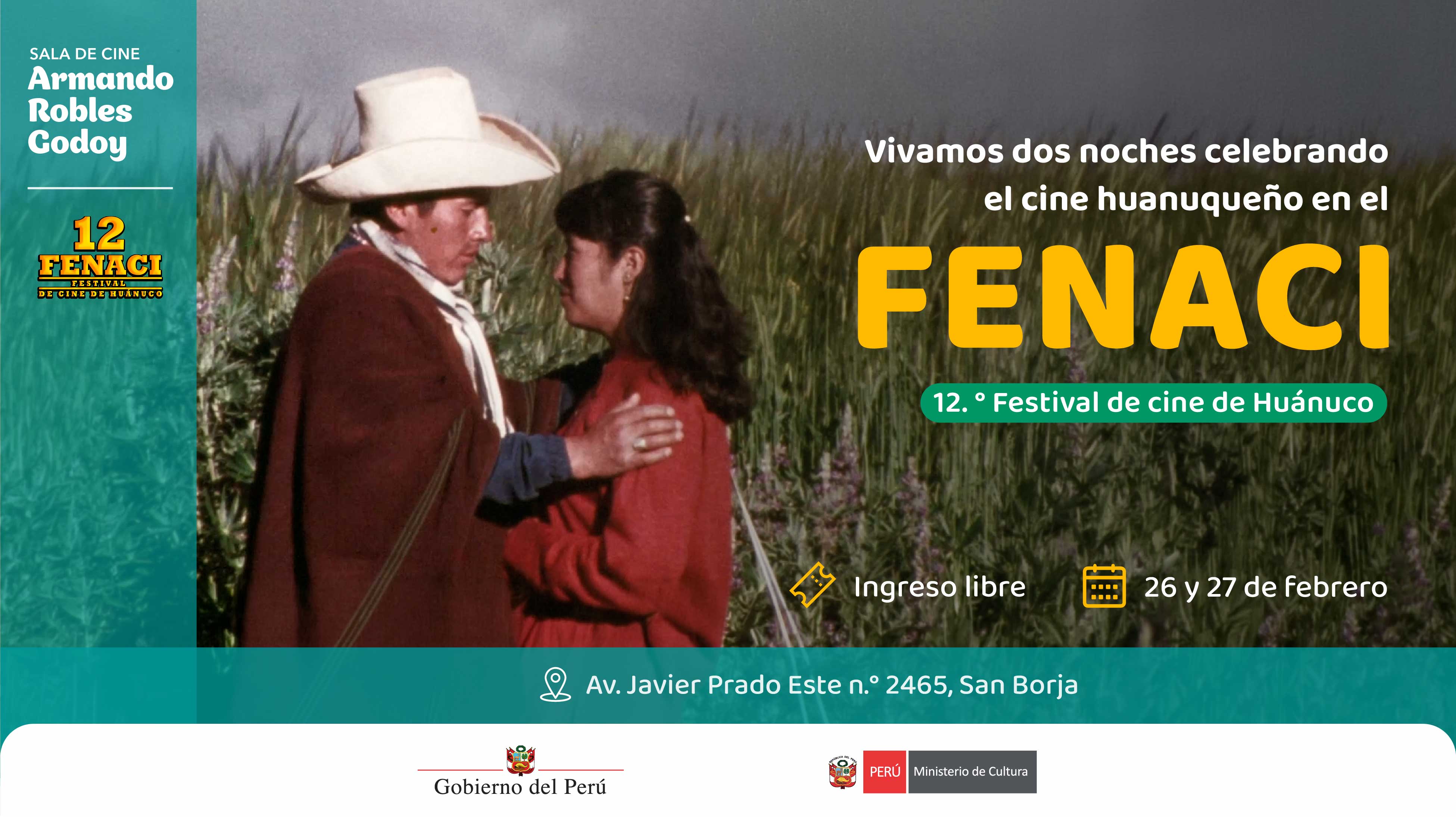 Cierre de actividades | 12. ° Festival de cine de Huánuco en la sala Armando Robles Godoy