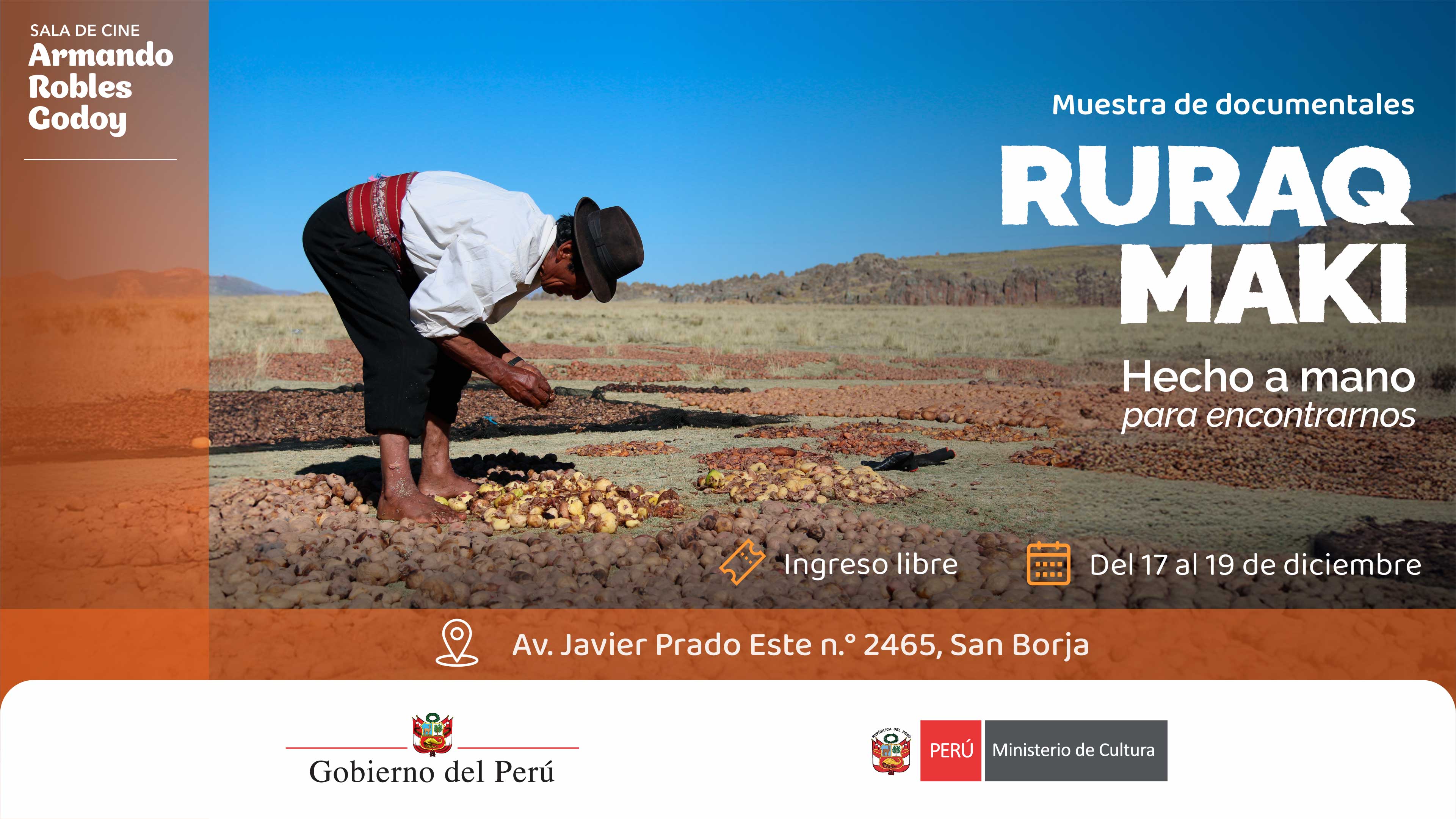 Muestra de documentales | Ruraq maki “Hecho a mano para encontrarnos” en la sala Armando Robles Godoy