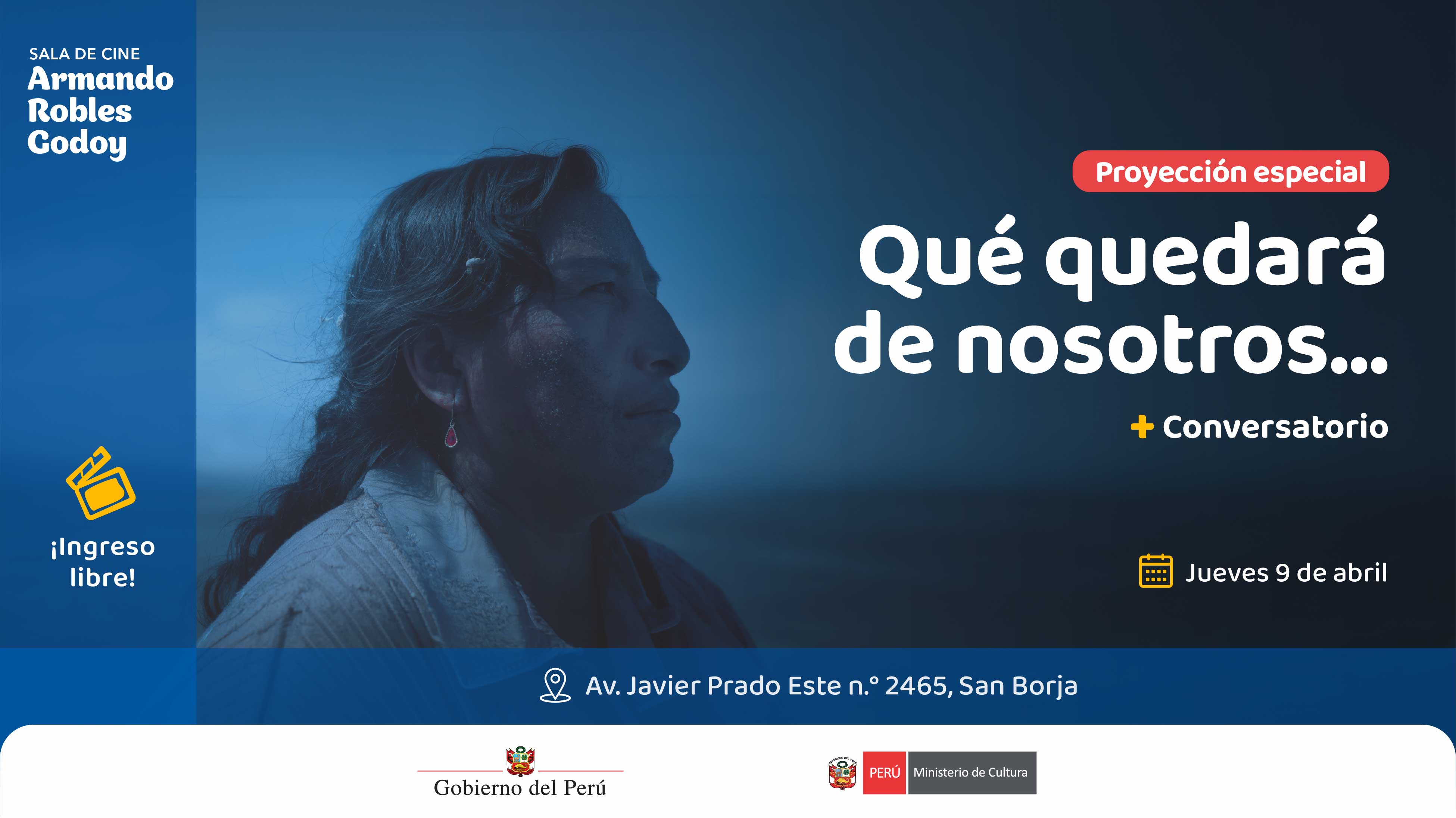 Proyección especial | "Qué quedará de nosotros..." en la sala Armando Robles Godoy