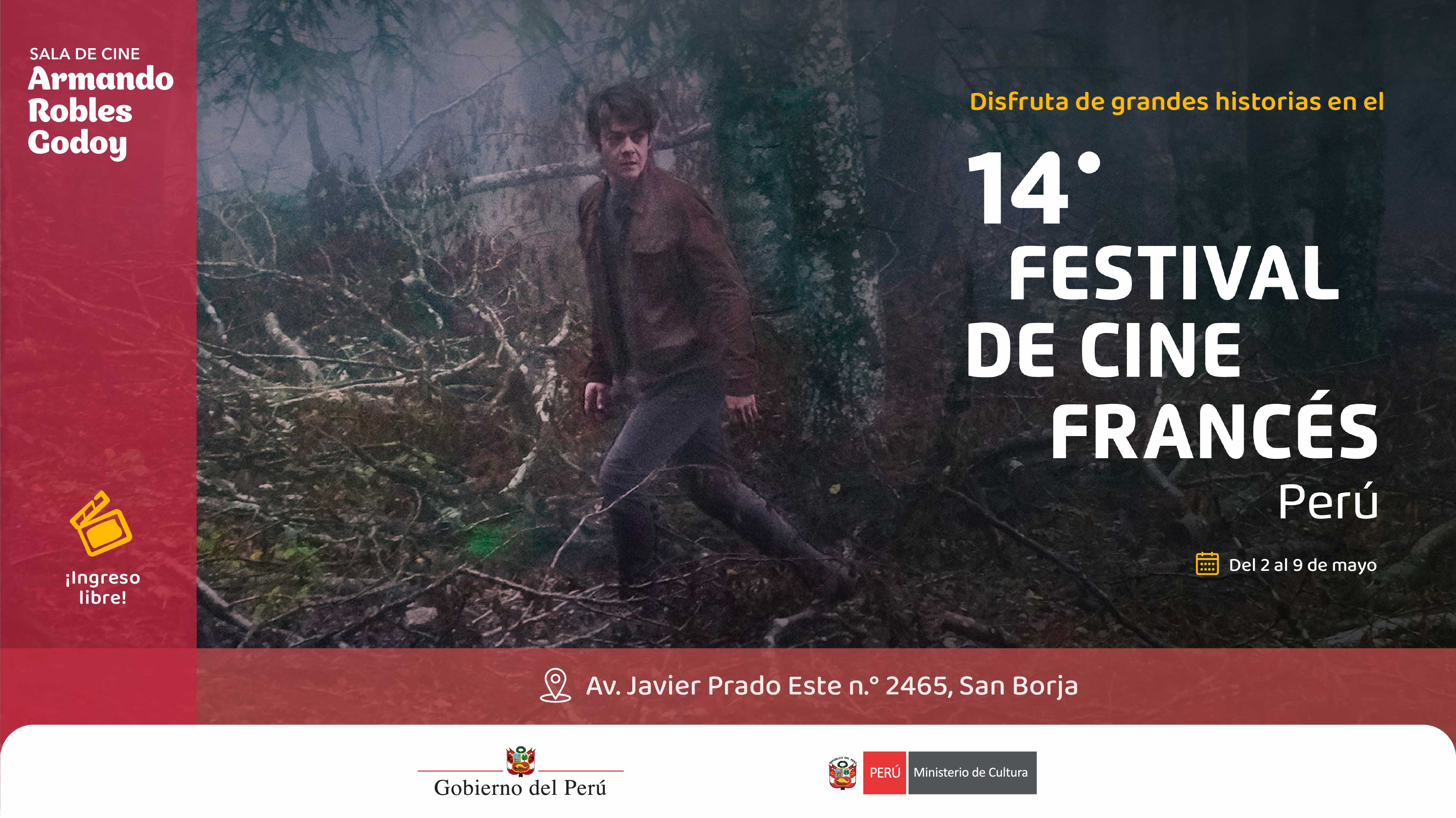 14º Festival de Cine Francés en la sala Armando Robles Godoy