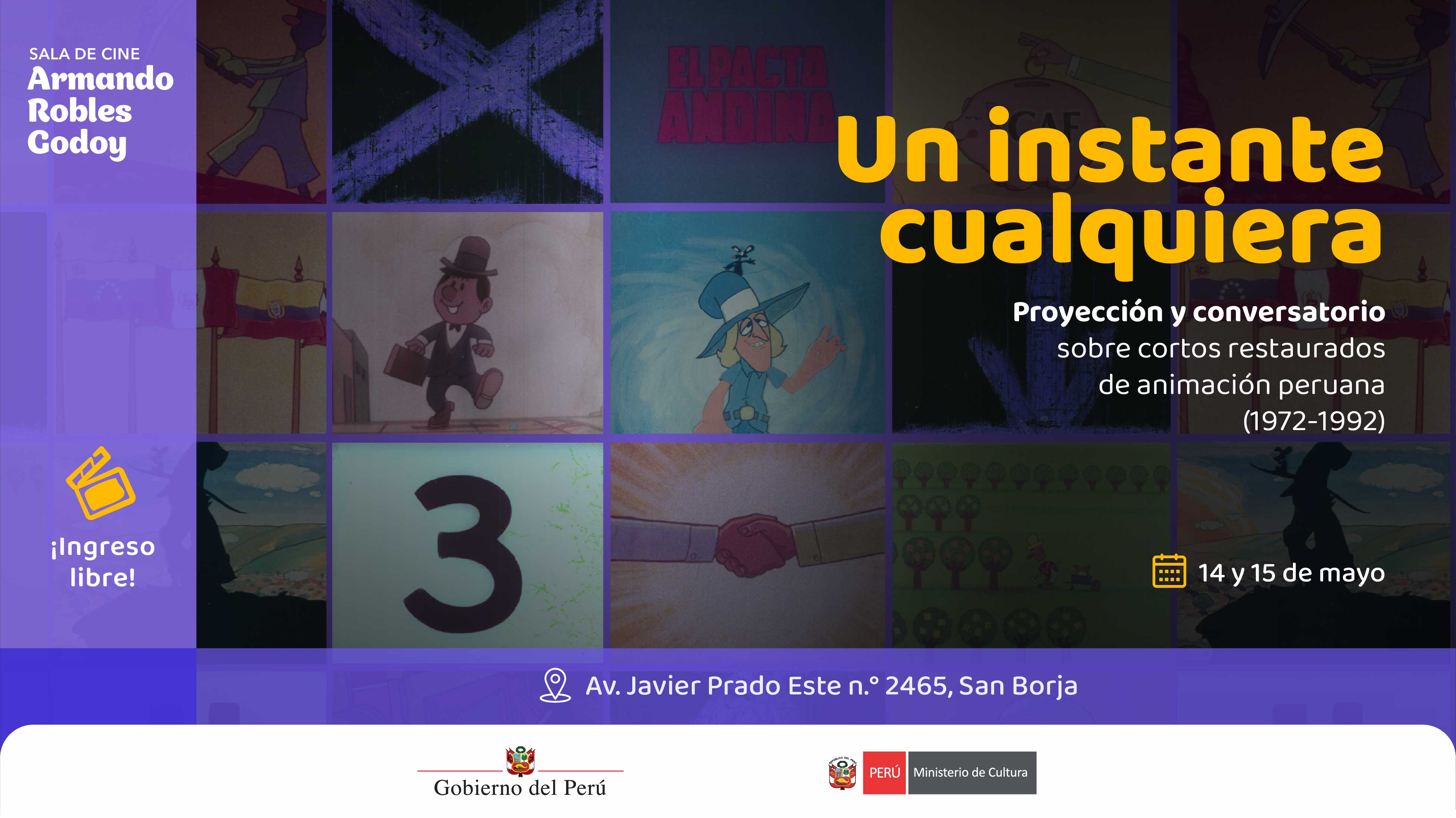 "Un instante cualquiera". Proyección y conversatorio sobre cortos restaurados sobre animación peruana (1972-1992)