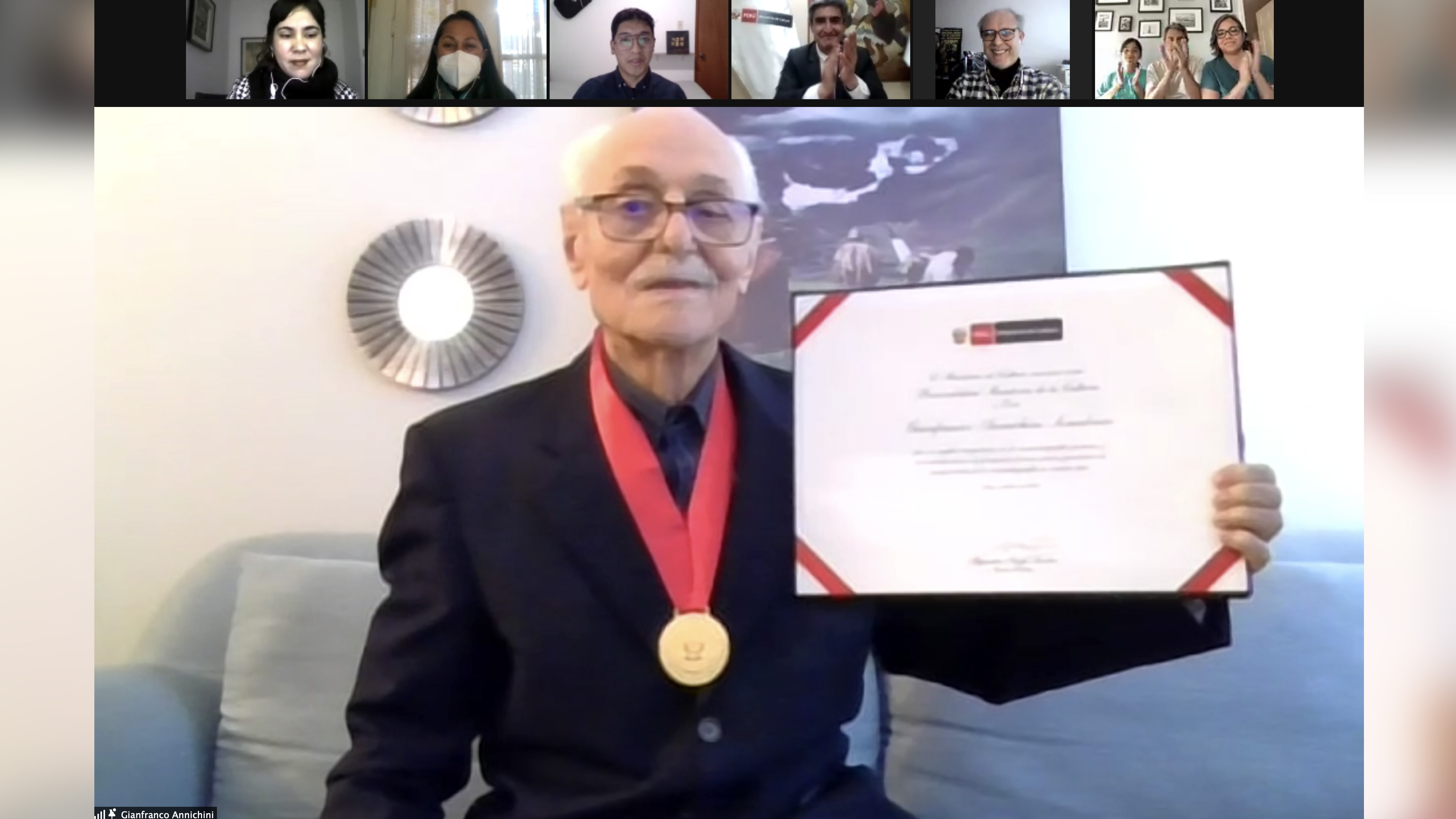 Gianfranco Annichini &amp;#8211; Personalidad Meritora de la Cultura copia