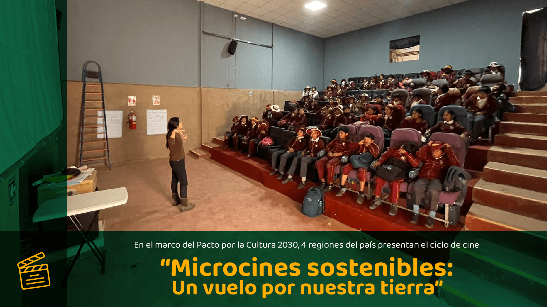 En el marco del Pacto por la CUltura 2023, el público peruano podrá ver el ciclo de cine "Microcines sostenibles, un vuelo por nuestra tierra"