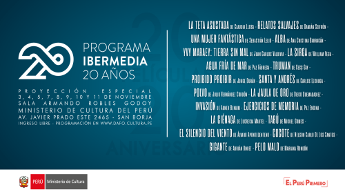 20 películas, 20 aniversario en la sala Armando Robles Godoy