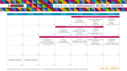 Programación de julio en la sala Armando Robles Godoy: Ciclo de cine peruano contemporáneo