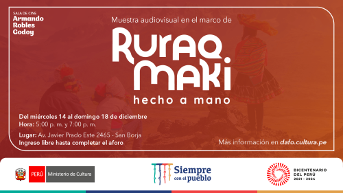 Ciclo de cine de Ruraq maki en la sala de Cine Armando Robles Godoy