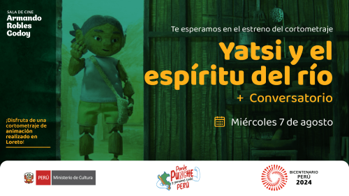Estreno del cortometraje "yatsi y el espíritu del río" en la sala Armando Robles Godoy