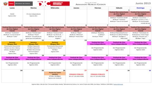 Programación Sala de Cine ARG – Junio 2013