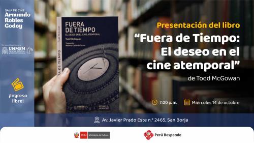 Presentación del libro "Fuera de Tiempo: El deseo en el cine atemporal" de Todd McGowan