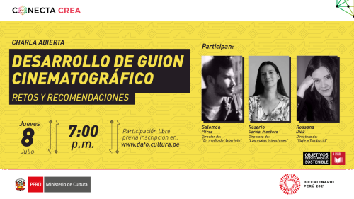 Charla abierta "Desarrollo de guion cinematográfico - Retos y recomendaciones"