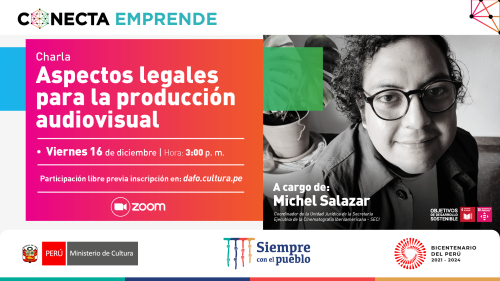 Charla abierta “Aspectos legales para la producción audiovisual”