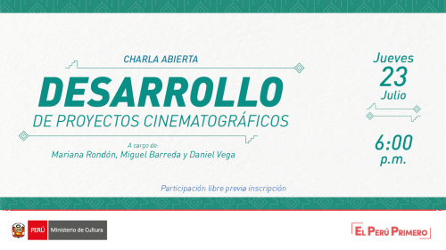 [Charla Abierta] "Desarrollo de proyectos cinematográficos"