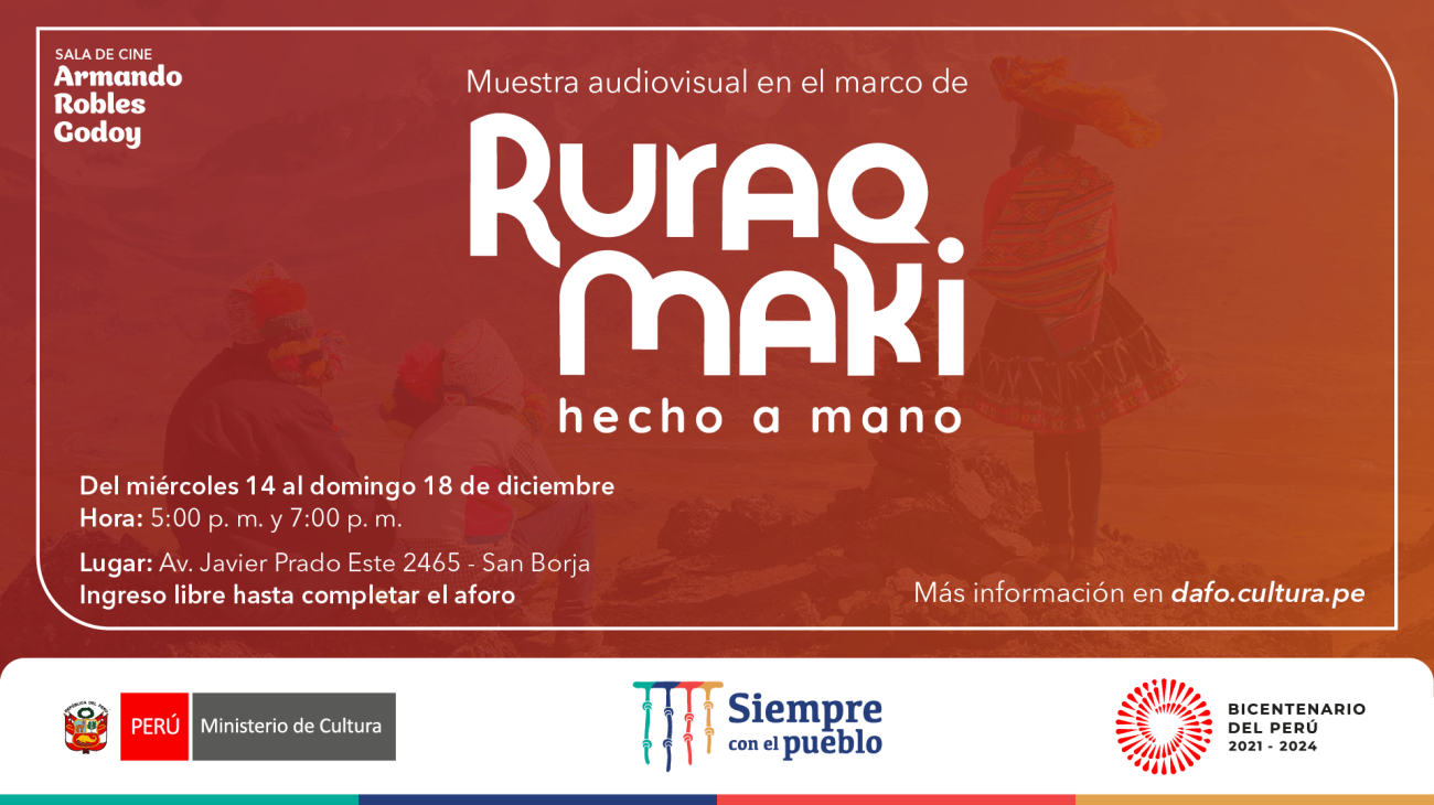 Ciclo de cine de Ruraq maki en la sala de Cine Armando Robles Godoy