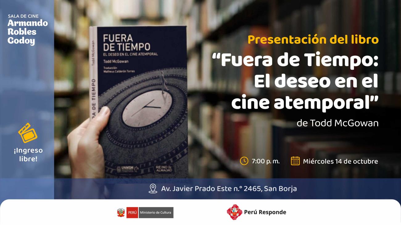 Presentación del libro "Fuera de Tiempo: El deseo en el cine atemporal" de Todd McGowan