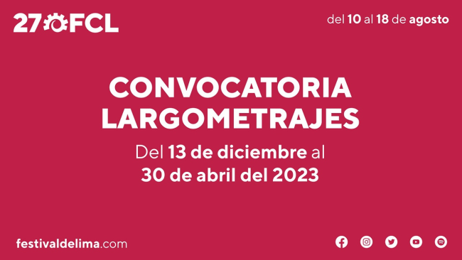 [Cerrada] 27° Festival de Cine de Lima PUCP