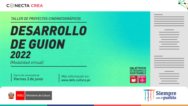 [Cerrada] Taller de proyectos cinematográficos – Desarrollo de guion 2022 (Modalidad virtual)