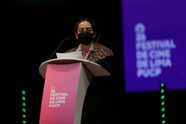 Viceministra de Patrimonio Cultural e Industrias Culturales inaugura la edición 26 del Festival de Cine de Lima PUCP