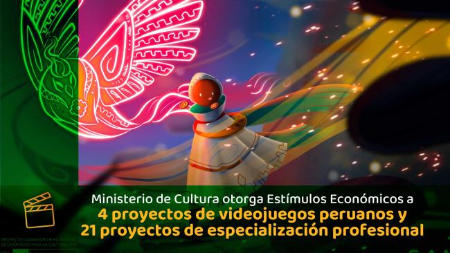 Ministerio de cultura otorga Estímulos Económicos a 4 proyectos de videojuegos peruanos y 21 proyectos de especialización profesional