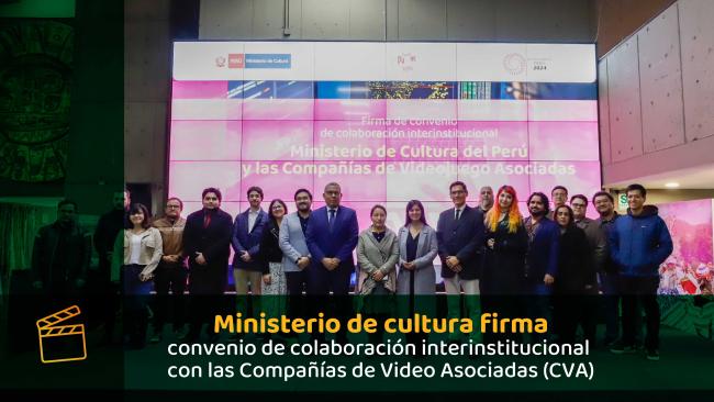Ministerio de Cultura firma convenio de colaboración interinstitucional con las Compañías de Videojuego Asociadas (CVA)