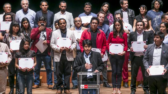 Ministerio de Cultura reconoció a los ganadores de los Estímulos Económicos para la Cultura 2018