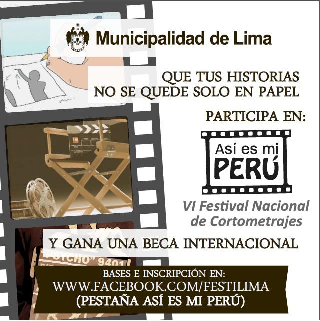 Convocatoria abierta para el Festival de Cortometrajes "Así es mi Perú"