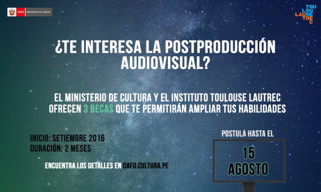 Convocatoria Becas Post - Producción