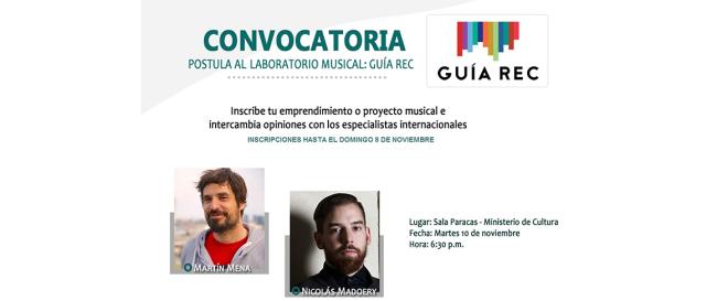 'Laboratorio Musical: Guía Rec' para músicos, productores, agentes, promotores y gestores culturales