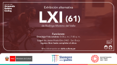 Largometraje "LXI (61)" en la sala Armando Robles Godoy