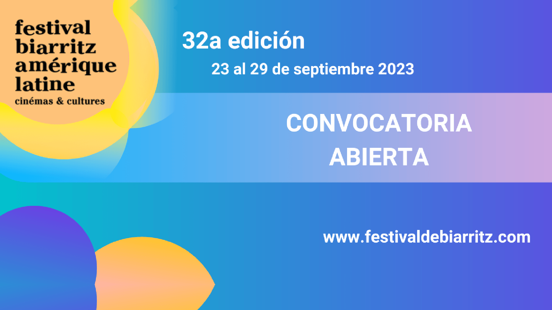 Convocatoria al 32° Festival Biarritz Amerique Latine