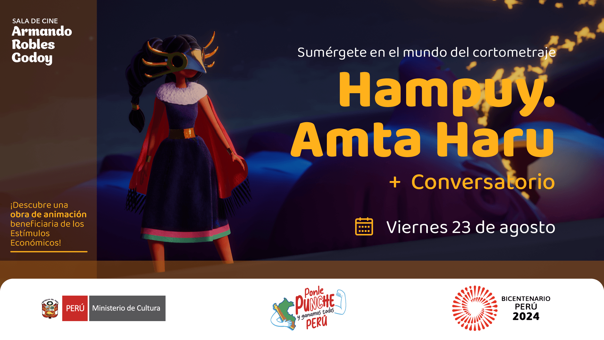 "Hampuy. Amta haru" en la sala Armando Robles Godoy